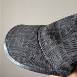 Authentic FENDI Baseball Cap in Black/Brown and black interior